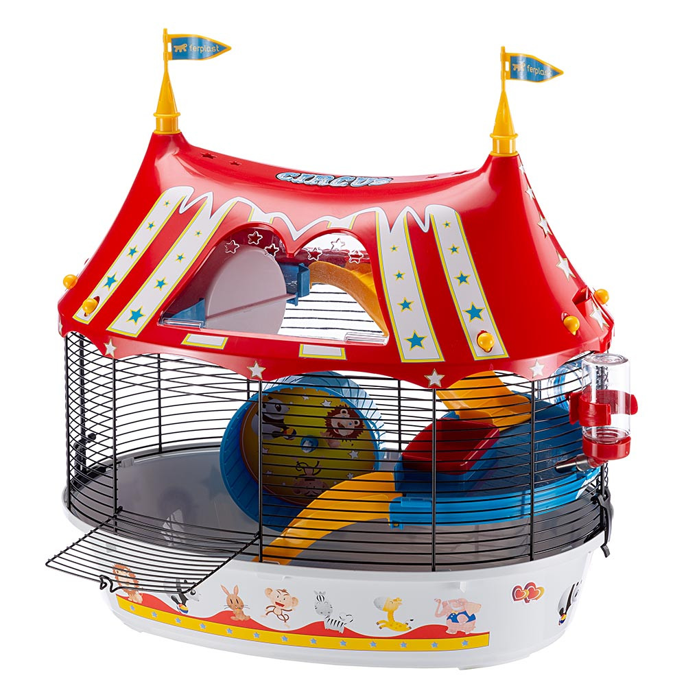 Клетка для хомяков с шариковой поилкой и беговым колесом Circus Fun Ferplast