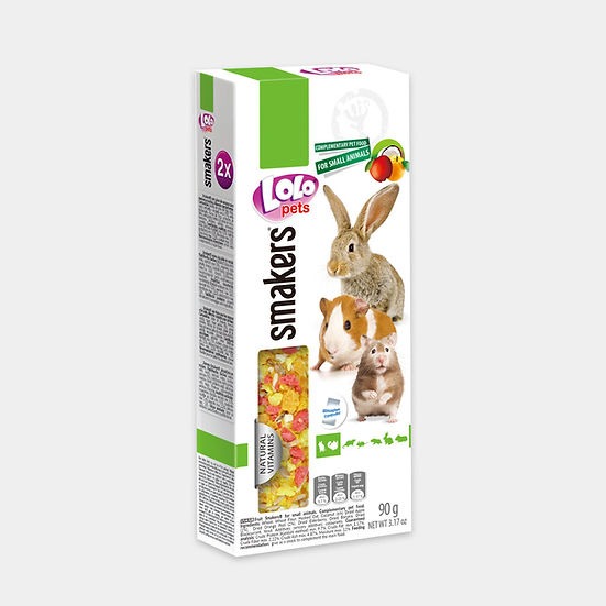 Ласощі для гризунів та кроликів з фруктами LoLo Pets Smakers Rodents & Rabbit Fruit