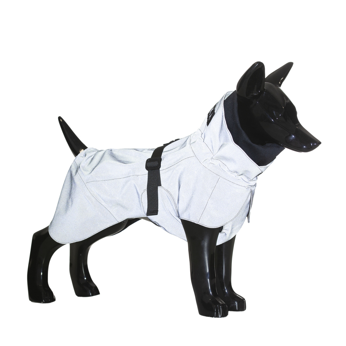 Легкий дощовик для собак з антибактеріальною підкладкою та зміною кольору при світловідбиванні PAIKKA Visibility Raincoat Dark