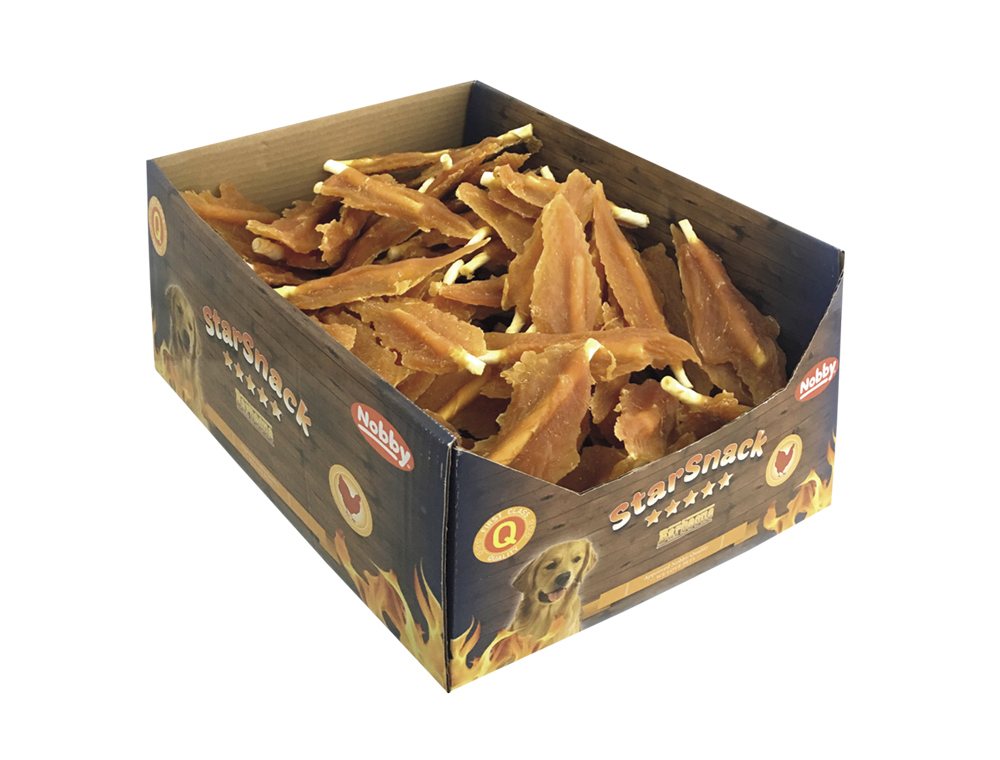 Жувальні ласощі собак Пір'ячка з Курки Nobby StarSnack BBQ Chicken Stick Жувальні ласощі собак Пір'ячка з Курки Nobby StarSnack BBQ Chicken Stick