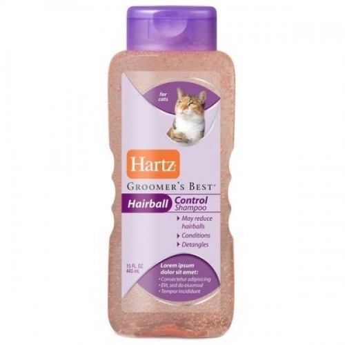 Шампунь для длинношерстных кошек и котят против спутывания Hartz Groomers Best Hairball Control Cat Shampoo