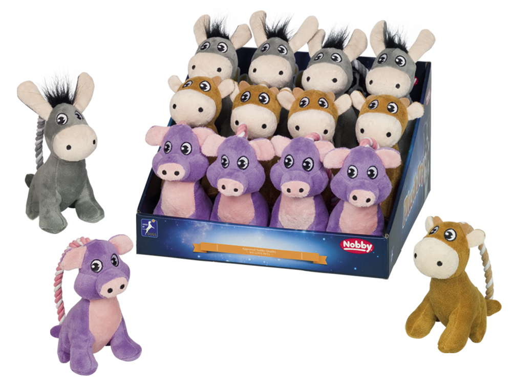 Мягкая игрушка для средних собак ToyBox Ослик Свинка Коровка Plush Nobby