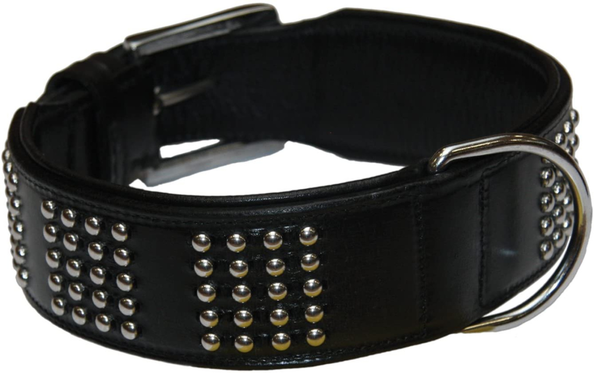 Шкіряний нашийник для собак з заклепками Leather Vinto Collar Nobby