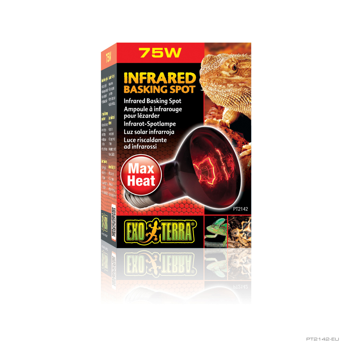 Инфракрасная лампа накаливания для обогрева террариума Exo Terra Basking Spot Infrared 75W
