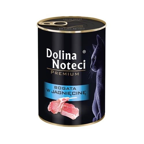 Безглютеновая консерва для котов с Ягнёнком Dolina Noteci Premium Cat Adult Lamb