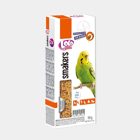 Ласощі для хвилястого папуги Вітамінізовані палички з медом LoLo Pets Smakers Budgie Honey