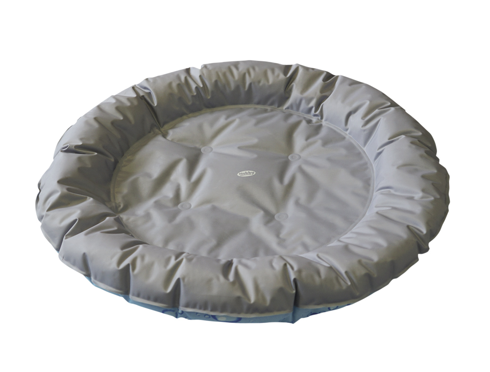 Охолоджуючий лежак-пончик для собак та котів Блакитні краплі Bubble Donut Cooling Bed Nobby