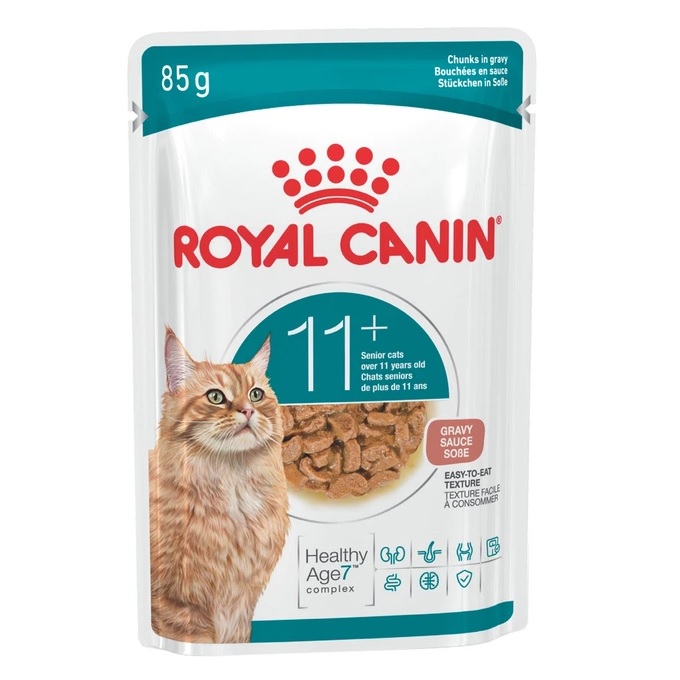 Влажный корм в соусе для стареющих кошек в возрасте от 11 лет Royal Canin Senior Cats 11+ Gravy
