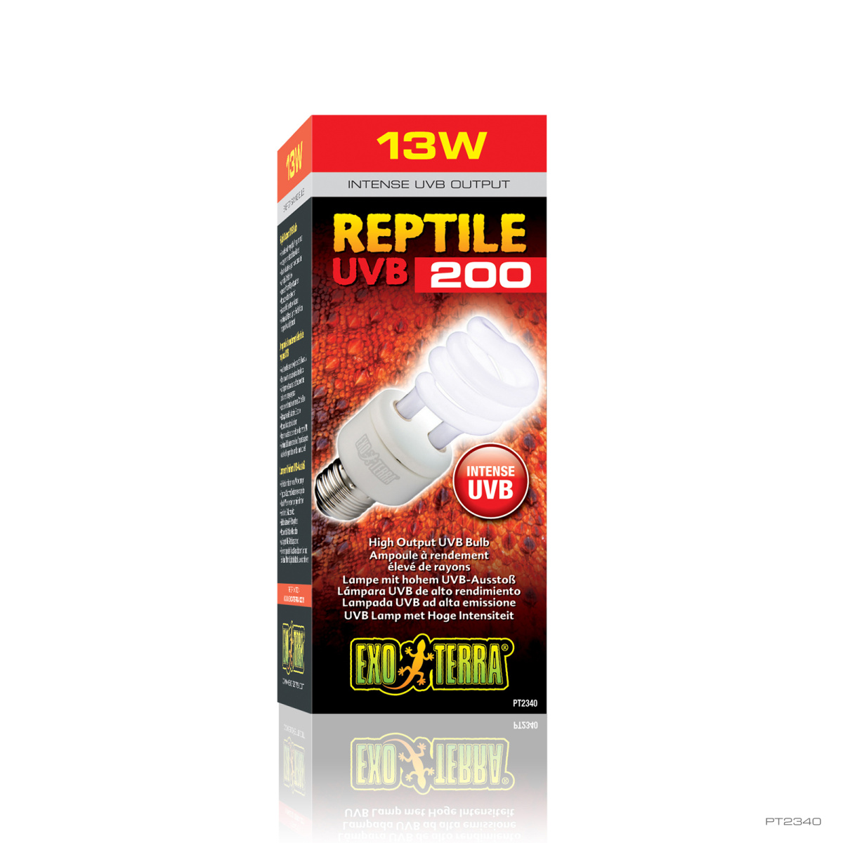 Ультрафіолетова лампа для пустельних рептилій Exo Terra Reptile UVB 200 Intense 13W Ультрафіолетова лампа для пустельних рептилій Exo Terra Reptile UVB 200 Intense 13W