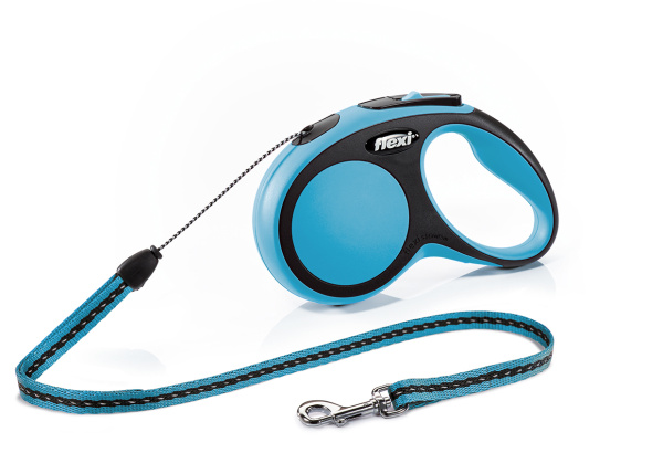 Поводок-рулетка для собак маленьких пород весом до 12 кг Flexi New Comfort S Cord трос 5 m