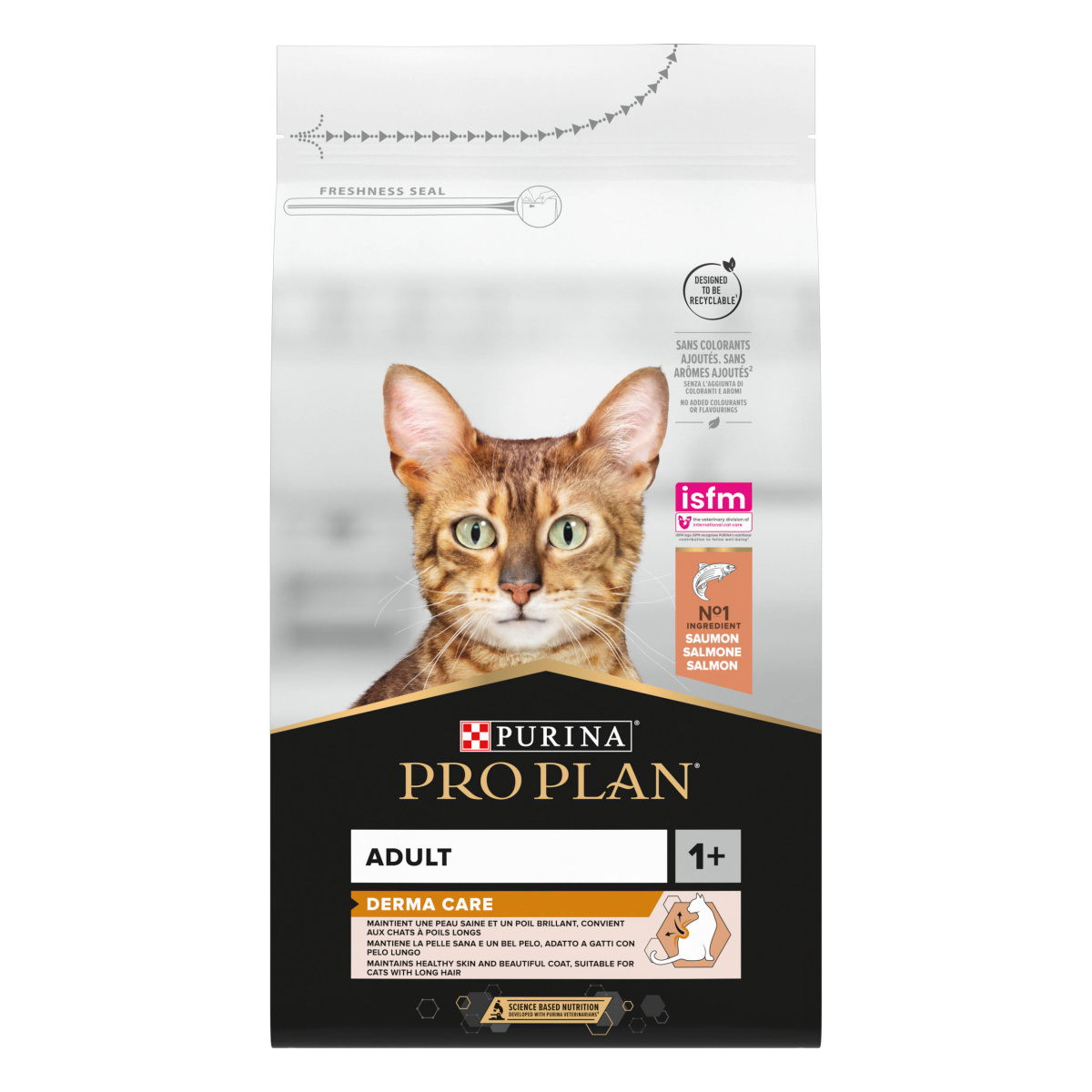 Сухой корм для котов с чувствительной кожей с Лососем Purina Pro Plan Derma Care Adult 1+ Salmon