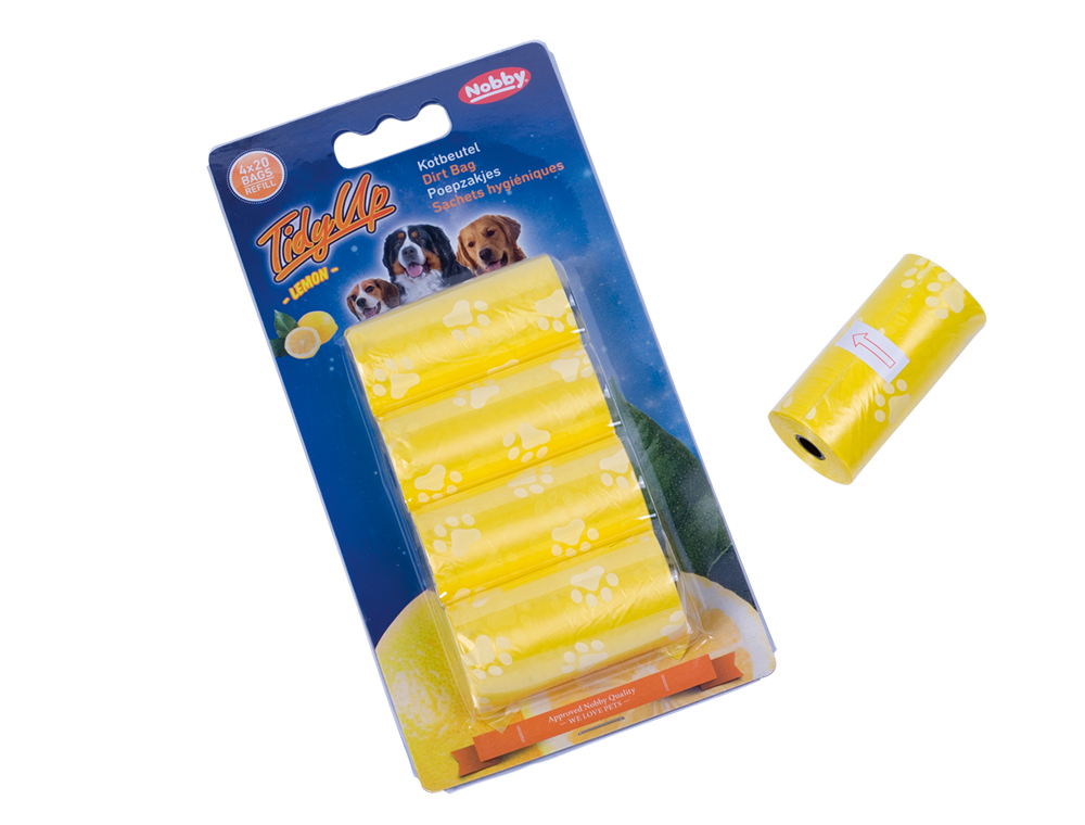 Пакеты для уборки за собакой с запахом лимона Paw Aroma Lemon TidyUp Poop Bag Nobby Пакеты для уборки за собакой с запахом лимона Paw Aroma Lemon TidyUp Poop Bag Nobby
