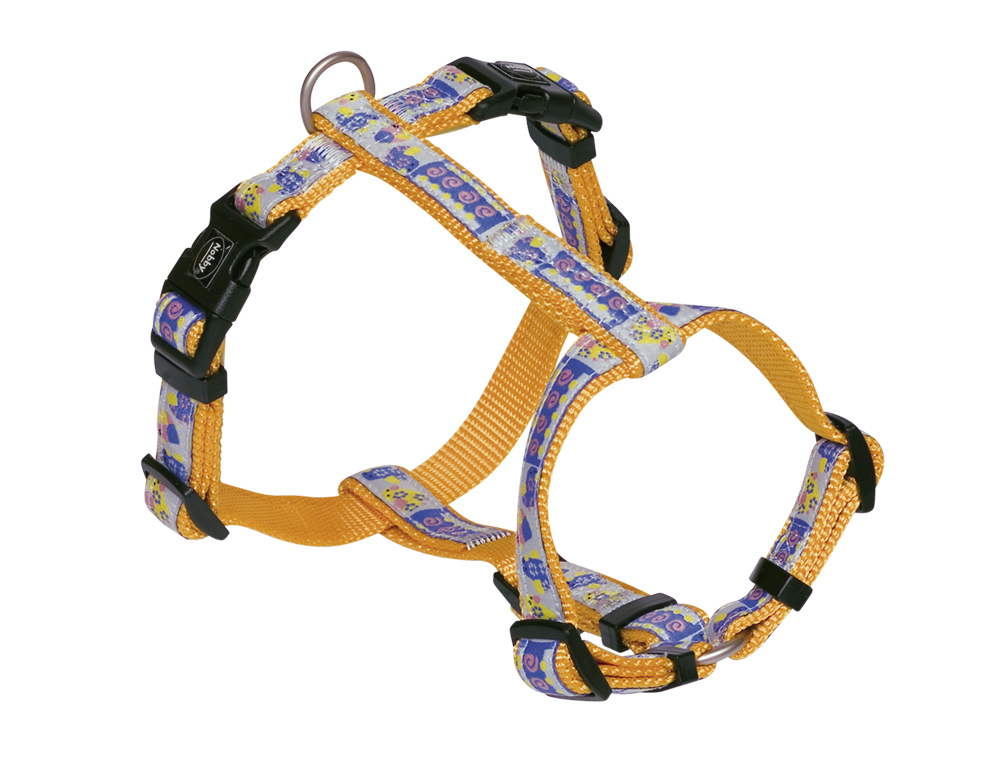 Анатомическая шлея для собак с плавной регулировкой и ярким узором Style H-shaped Harness Nobby Анатомическая шлея для собак с плавной регулировкой и ярким узором Style H-shaped Harness Nobby