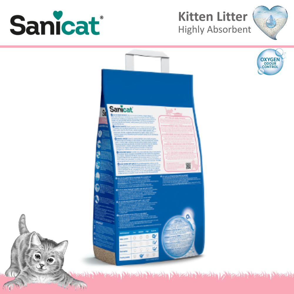 Мінеральний поглинаючий гіпоалергенний наповнювач для кошенят з ароматом валеріани Sanicat Kitten Litter Easy Training