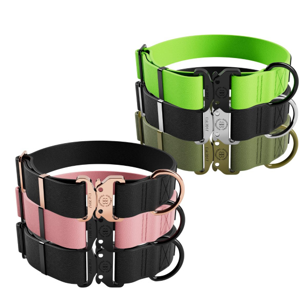 Водонепроникний нашийник з ривковим замком для активних собак BullyBillows Billowthane Combat Collar 4 cm