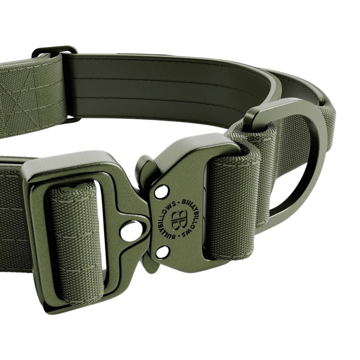 Полегшений тактичний нашийник з ривковим замком для собак BullyBillows Lighter Combat Collar Handle 4 cm