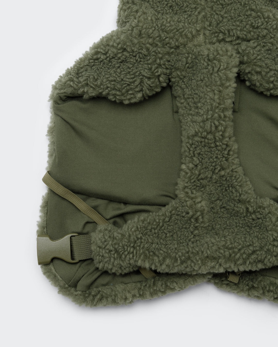 Хутряна сорочка для собак на Seawool-підкладці PAIKKA Sherpa Shirt Olive