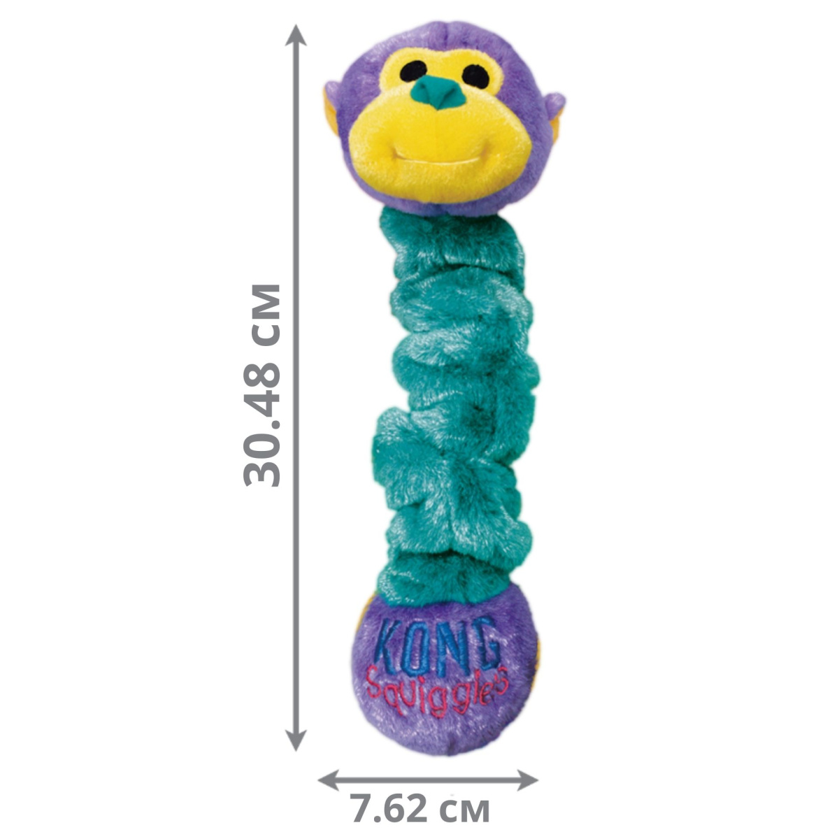 М'яка іграшка для собак Тваринка-апортировка з пищалкою KONG Squiggles