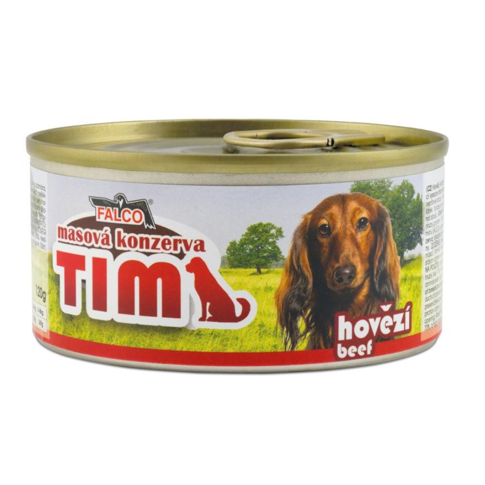 Консервоване м'ясо для маленьких собак Асорті з Яловичини FALCO TIM Mini Dog 100% Meat Beef