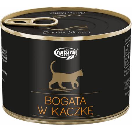 Консерва для кішок з м'ясними шматочками Качки Dolina Noteci Natural Taste Cat Duck