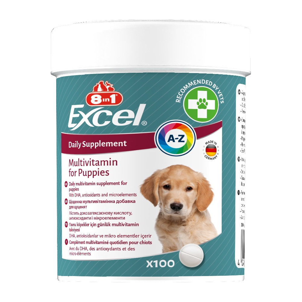 Мультивітамінний комплекс для цуценят та зростаючих собак 8in1 Excel Multi Vitamin Puppy