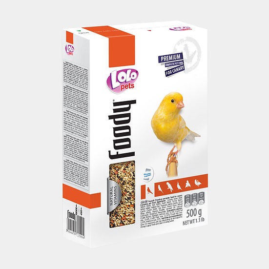 Полнорационный корм для канареек с натуральными витаминами LoLo Pets Foody Canary