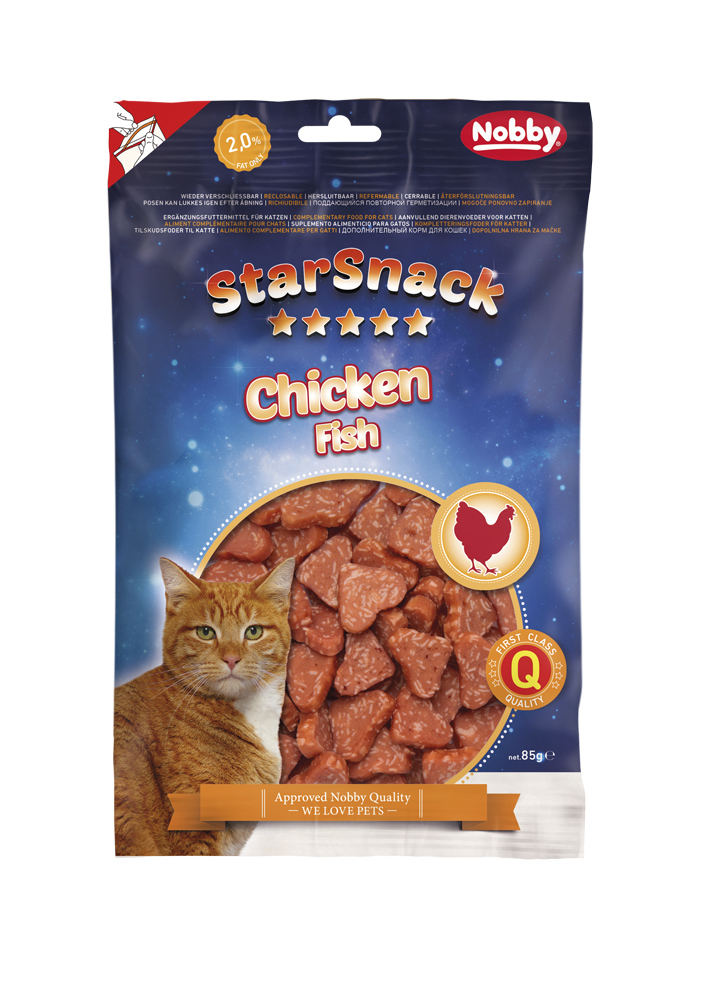 Дієтичні ласощі для кішок Сердечки з Куркою та Тріскою Nobby StarSnack Cat Low Fat Chicken Fish Дієтичні ласощі для кішок Сердечки з Куркою та Тріскою Nobby StarSnack Cat Low Fat Chicken Fish