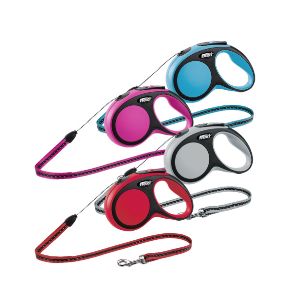 Поводок-рулетка для собак маленьких пород весом до 12 кг Flexi New Comfort S Cord трос 5 m