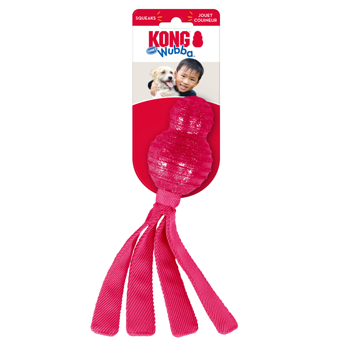 Іграшка для собак Жувальна Вубба з пищалкою KONG Wubba Comet