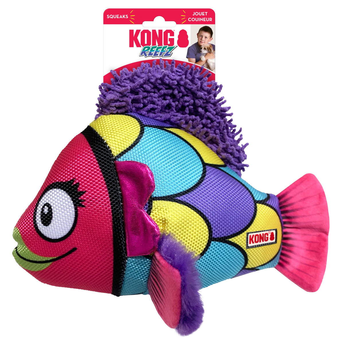 KONG Reefz Плаваюча іграшка для собак Рифові Рибки для дог-дайвінгу