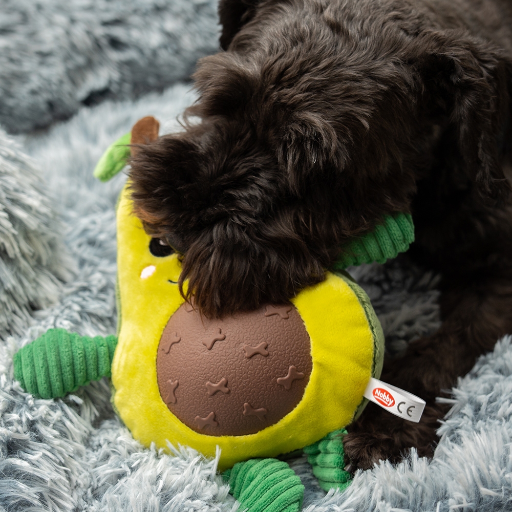 Игрушка для собак Плюшевое Авокадо з TPR косточкой для жевания Plush Nobby