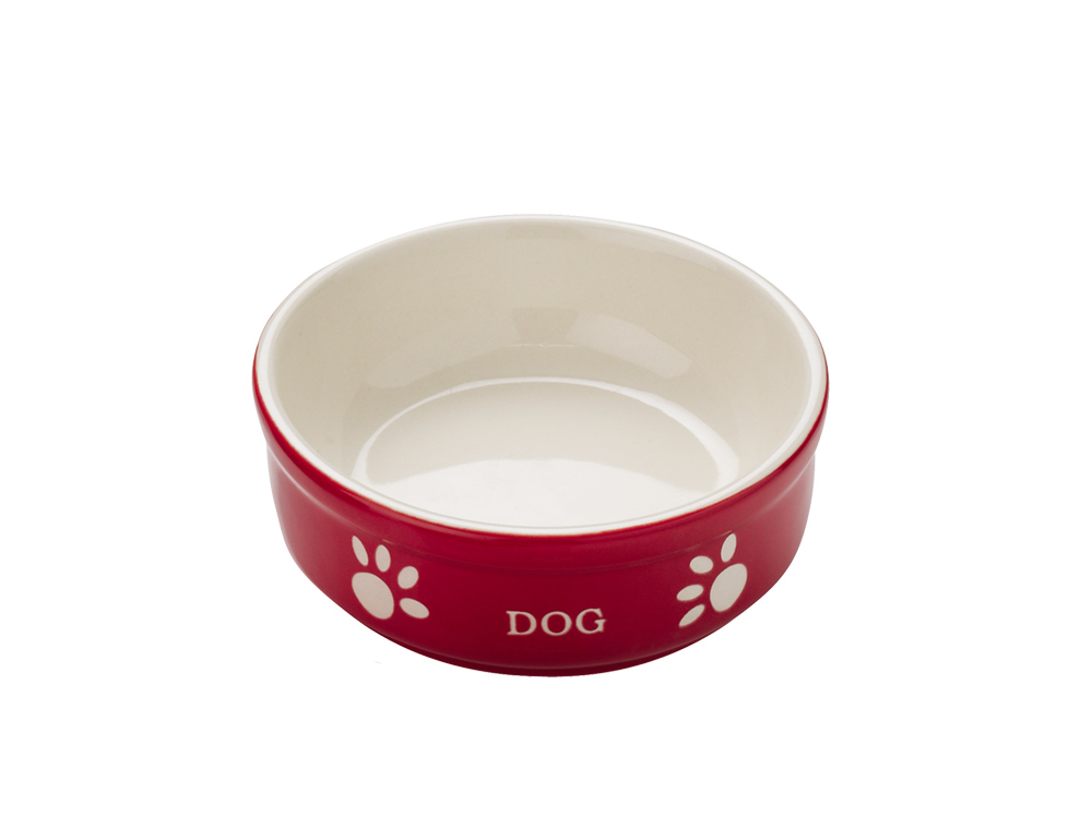 Керамическая миска для собак Лапки Dog Nobby