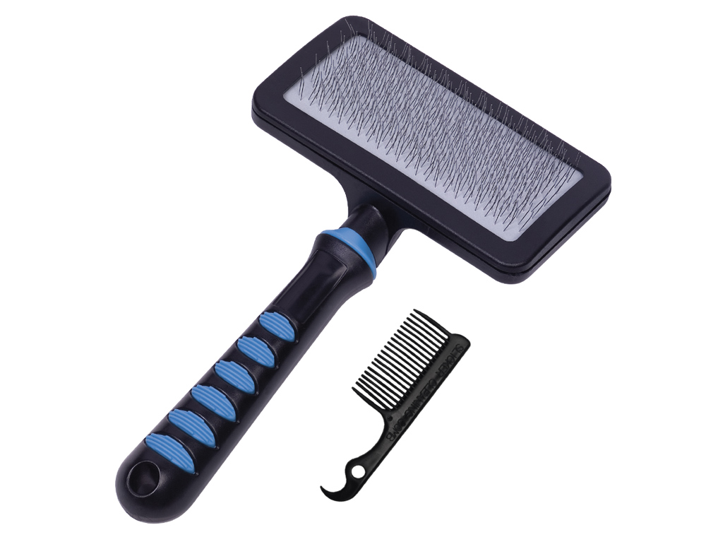 Пуходерка з гребінцем для довгошерстих собак і кішок Slicker Brush & Comb Comfort Line Nobby