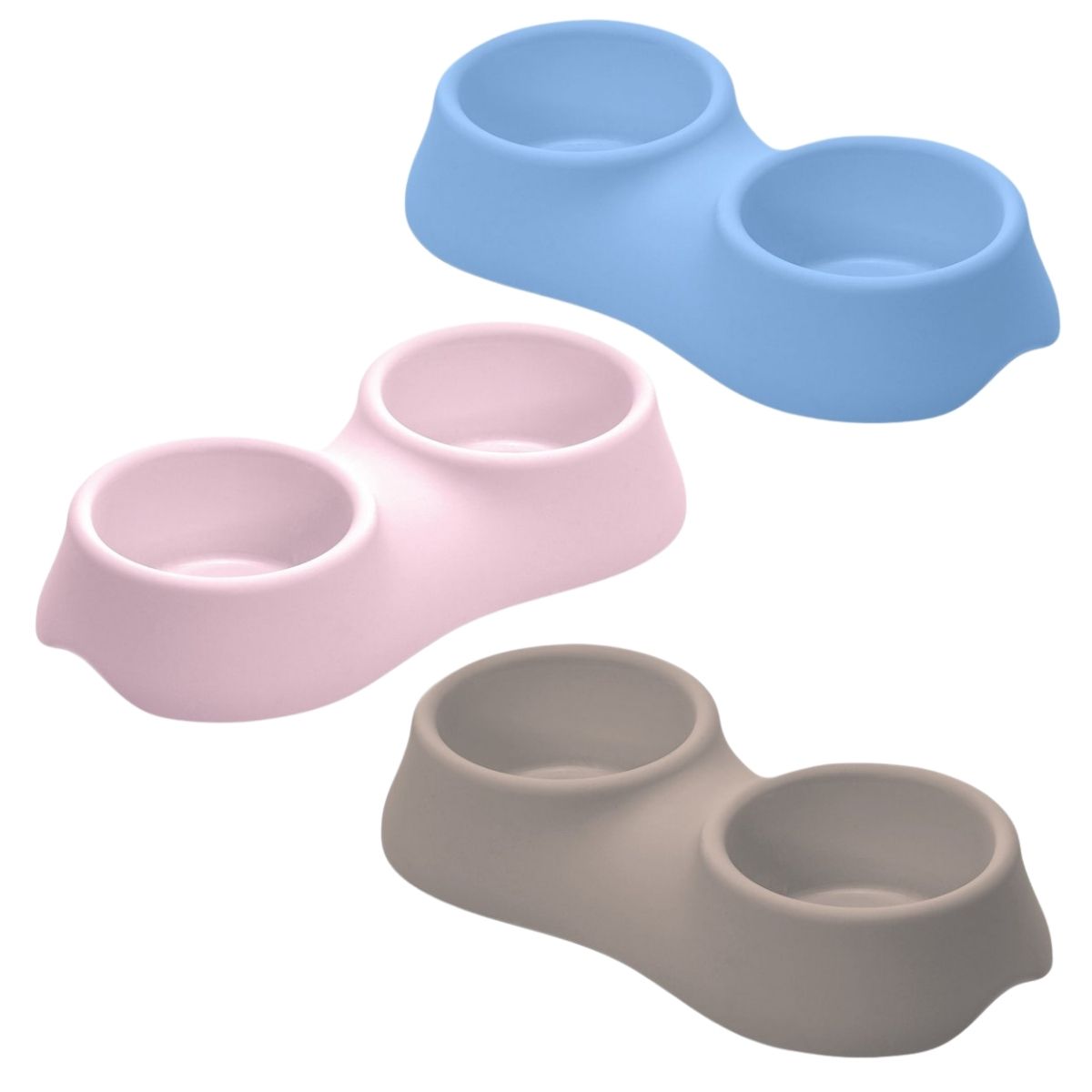 Подвійна пластикова антиковзка миска для собак та котів Imac Dea Double
