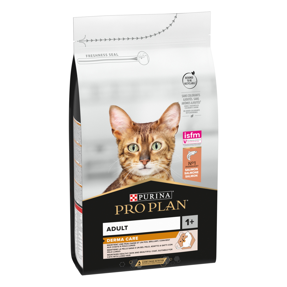 Сухой корм с лососем для взрослых кошек с чувствительной кожей Purina Pro Plan Elegant Adult 1+ Salmon