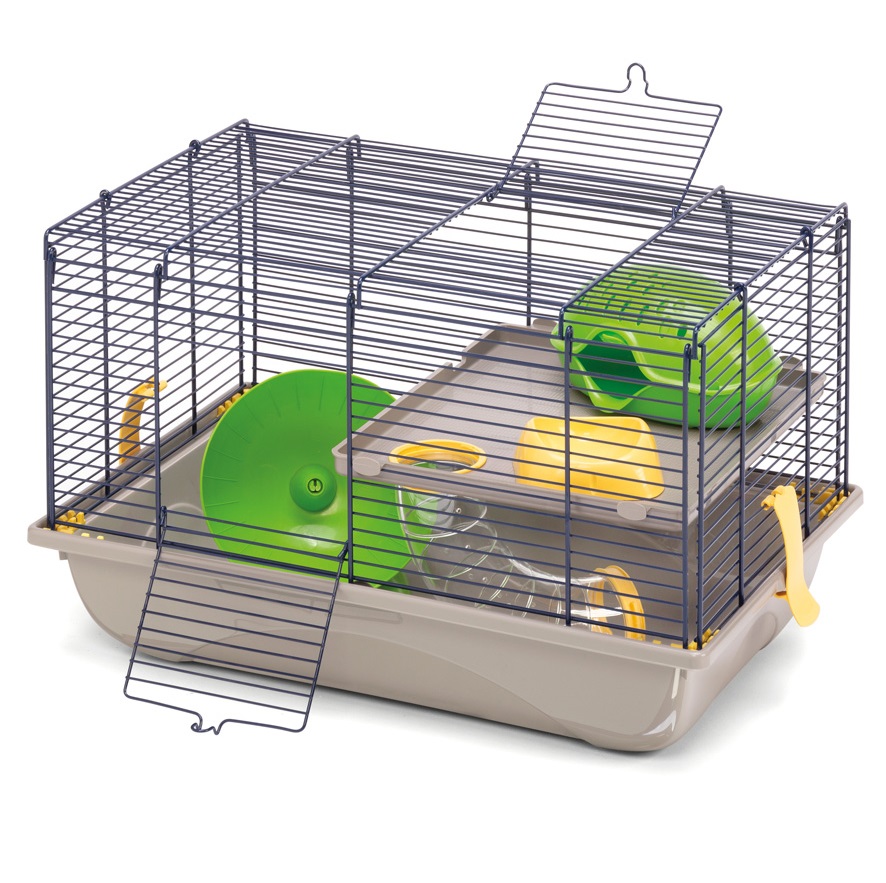 Двоповерхова клітина для хом'яка з будиночком, тунелями та біговим колесом Imac Criceti 9