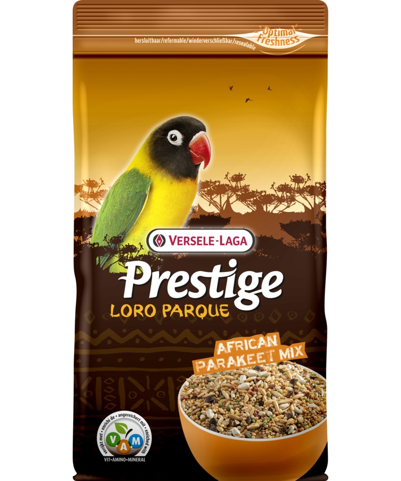 Повнораційний корм для середніх африканських папуг Versele-Laga Prestige Premium Loro Parque African Parakeet Mix