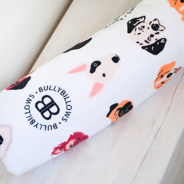 Утяжеленное успокаивающее кашемировое одеяло для собак и людей BullyBillows Luxury Dog & Human Blanket White