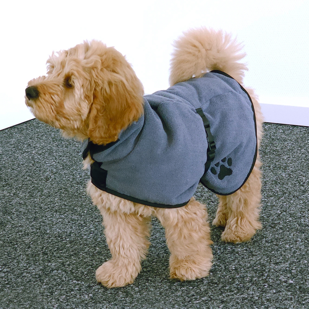 Швидкосохнучий регульований банний халат для собак Dry & Clean Dog Robe Nobby