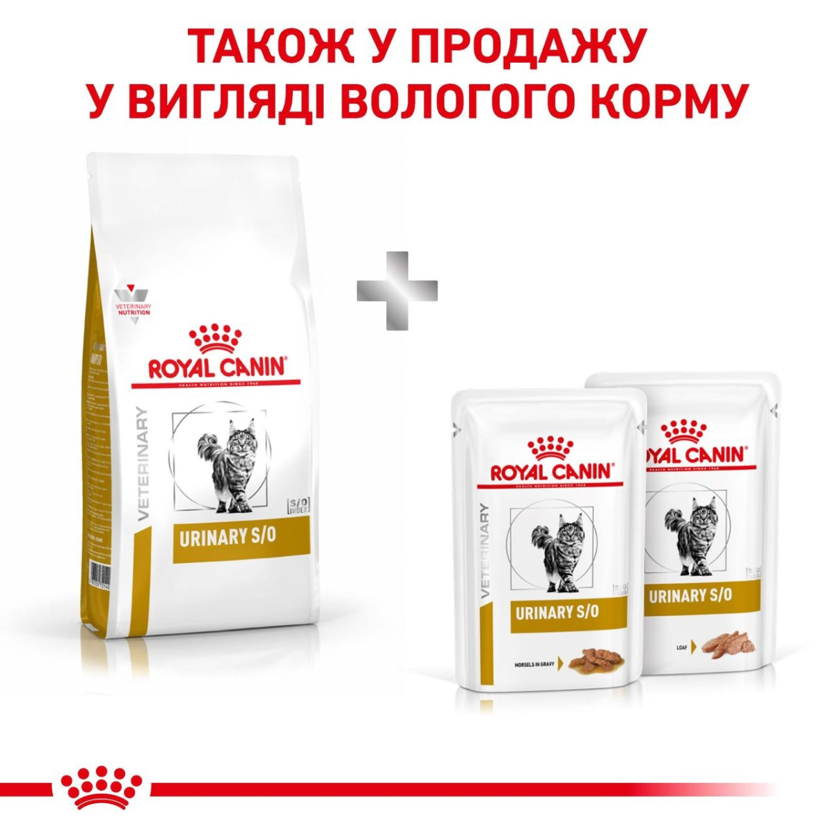 Вологий лікувальний корм для дорослих котів при захворюваннях нижніх сечовивідних шляхів Royal Canin Veterinary Urinary S/O