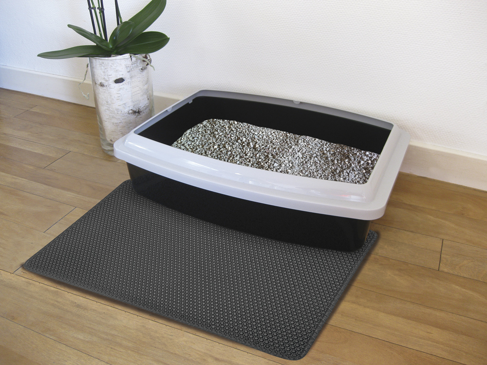 Двошаровий килимок-сито на липучках під котячий туалет для ретельного очищення лап Clean Nobby