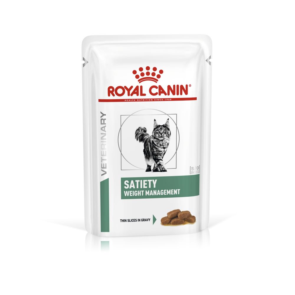 Влажный лечебный корм в соусе для взрослых котов с лишним весом Royal Canin Veterinary Satiety Weight Management s/o index