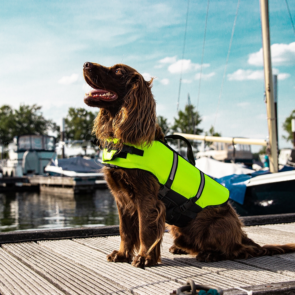 Спасательный жилет со светоотражающими полосками и ручкой для собак Elen Swimming Vest Nobby Спасательный жилет со светоотражающими полосками и ручкой для собак Elen Swimming Vest Nobby
