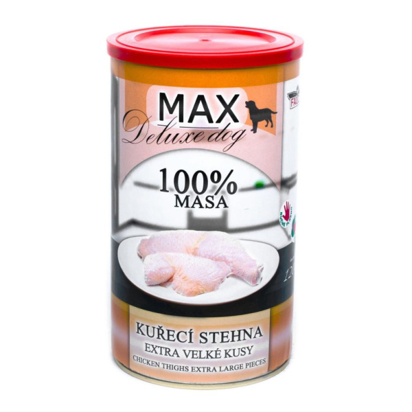 Консервоване м'ясо для собак Курячі Стегна FALCO MAX Deluxe Dog 100% Meat Chicken Thighs Extra Large Pieces