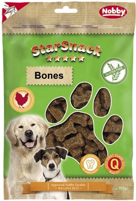 Безглютенові ласощі без цукру для собак Курячі кісточки Nobby StarSnack Gluten Free Bones