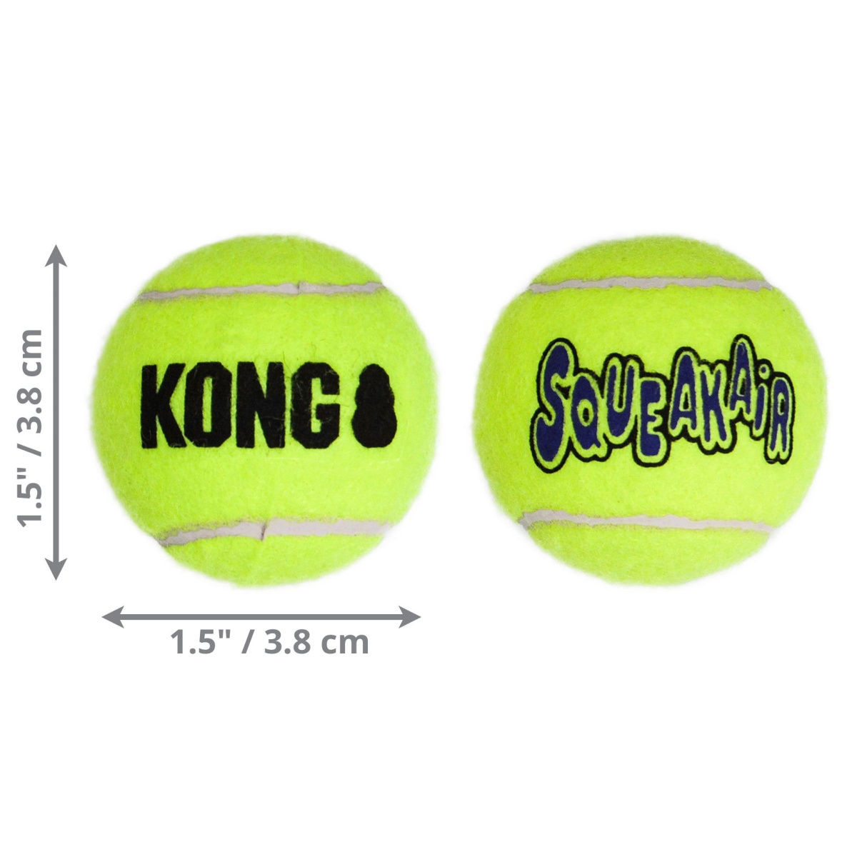 KONG SqueakAir Balls Іграшка для собак з чутливими зубами Тенісні М'ячі з пищалкою