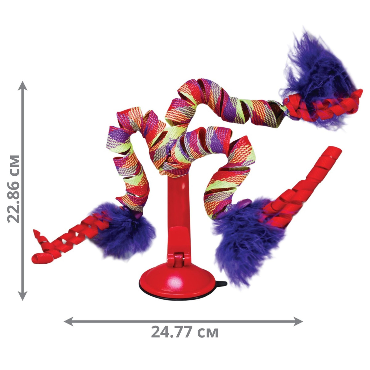 Іграшка для кішок Інтерактивне Дерево на присосці із дзвіночком KONG Connects Curlz