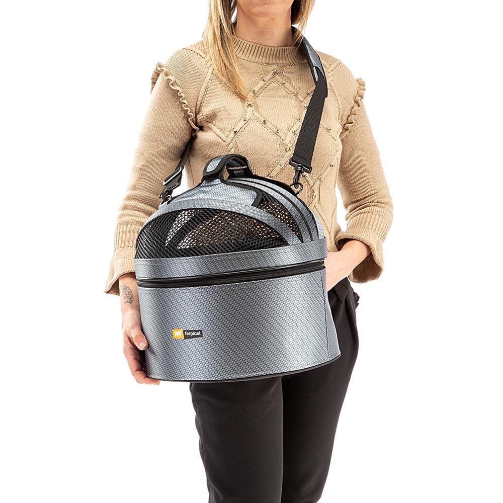 Круглая сумка-переноска Трансформер для мелких собак и котов весом до 8 кг Cocotte 2 in 1 Ferplast