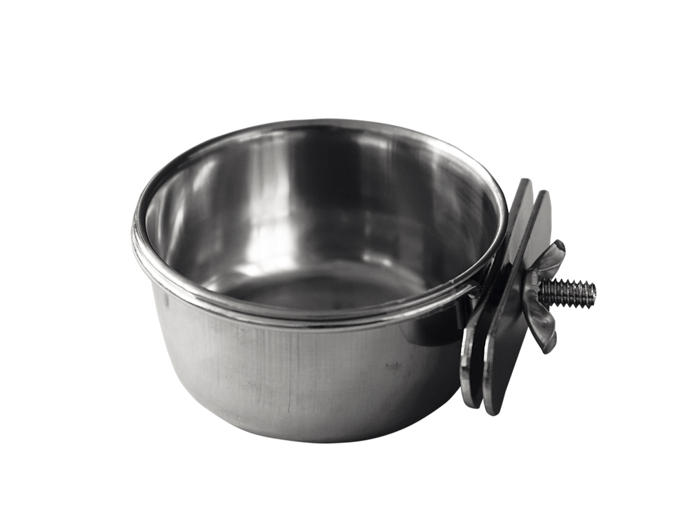 Металева чашкова годівниця із гвинтовим кріпленніям для птахів Stainless Nobby Металева чашкова годівниця із гвинтовим кріпленніям для птахів Stainless Nobby