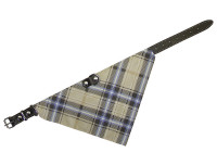 Кожаный ошейник-бандана для маленьких собак Клетка Bandana Tartan Collar Nobby